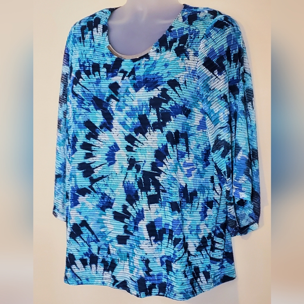 Beautiful JM Collection Blouse 1X - Picture 2 of 8